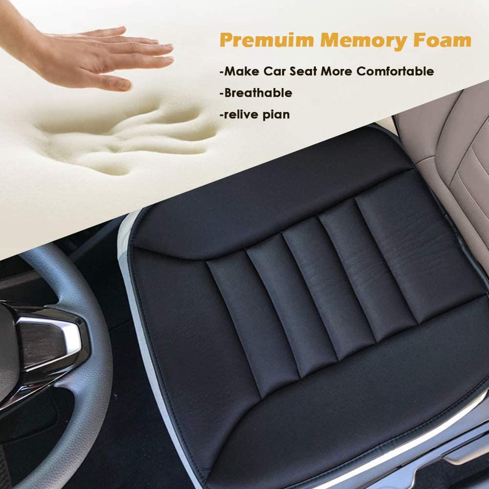 Memory Foam Driver Seat Cushion Tan Car Seat Pad Cover Comfort Pain Relief  NEW