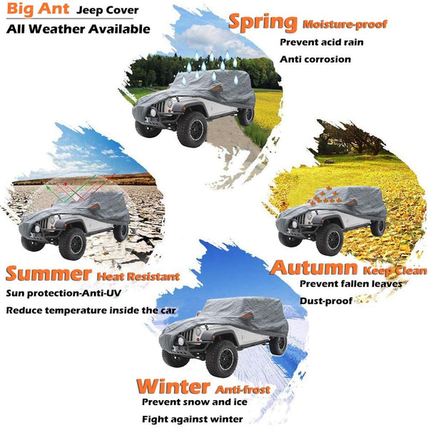 Waterproof Car Cover for Wrangler 2 Door / 4 Door