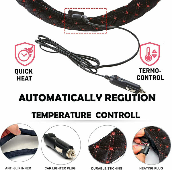 Big Ant Heated Steering Wheel Cover Heated Anti Slip Warmer