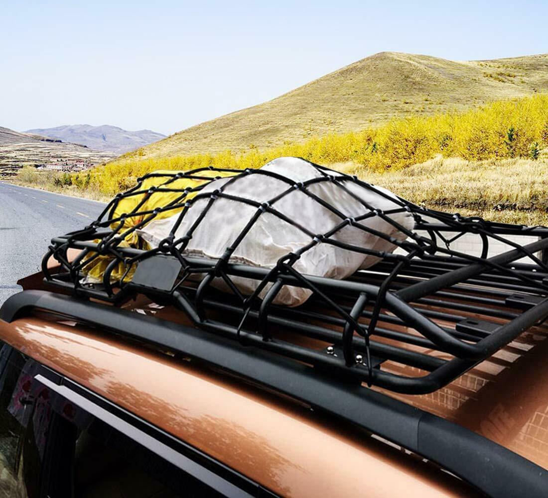 Bungee Cargo Net with 10 Metal Hooks 19.6" x 59"(Stretches to 35" x 78") - Online store for your car