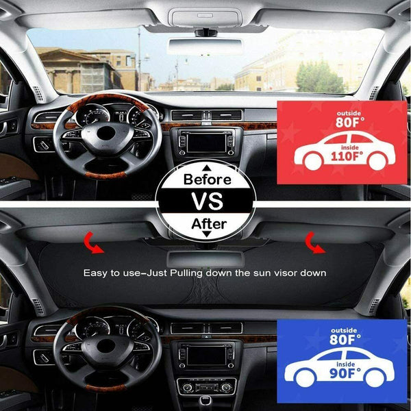 Windshield Sun Shade for SUV,Truck,Van - S/M/L